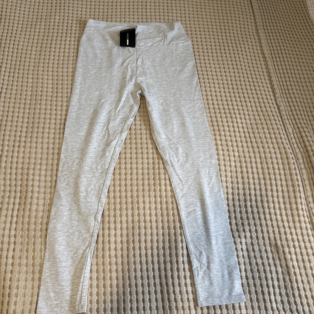 NWT Fashion Nova Women's Leggings High-Rise Activewear Pull On Gray‎ Size Large
